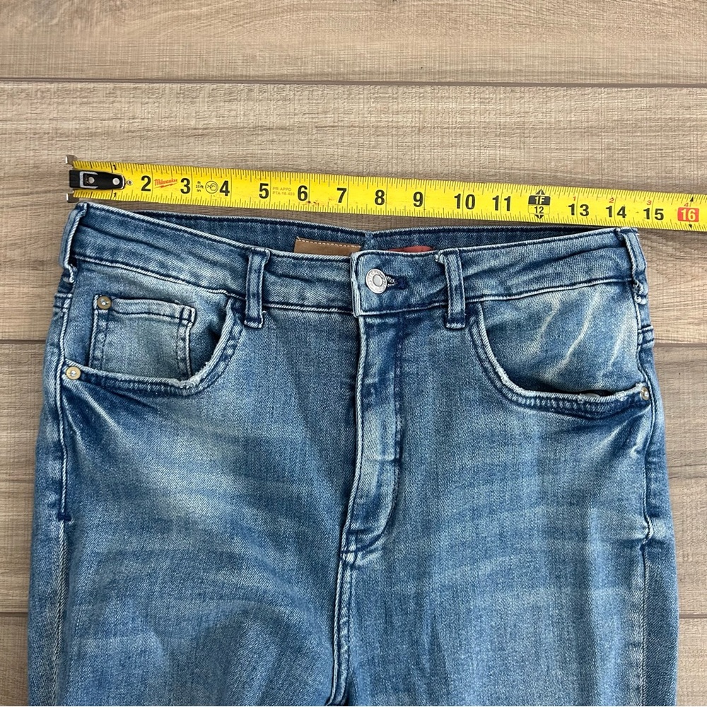 Anthropologie Pilcro The Icon Flare Distressed High Rise Medium Wash Jeans 29 - Picture 10 of 12